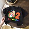 Cocomelons Kids Birthday Number 1-10 T-shirts Cartoon Anime Boys Girls Tees Short Sleeves Printed Children Tops Summer Clothes