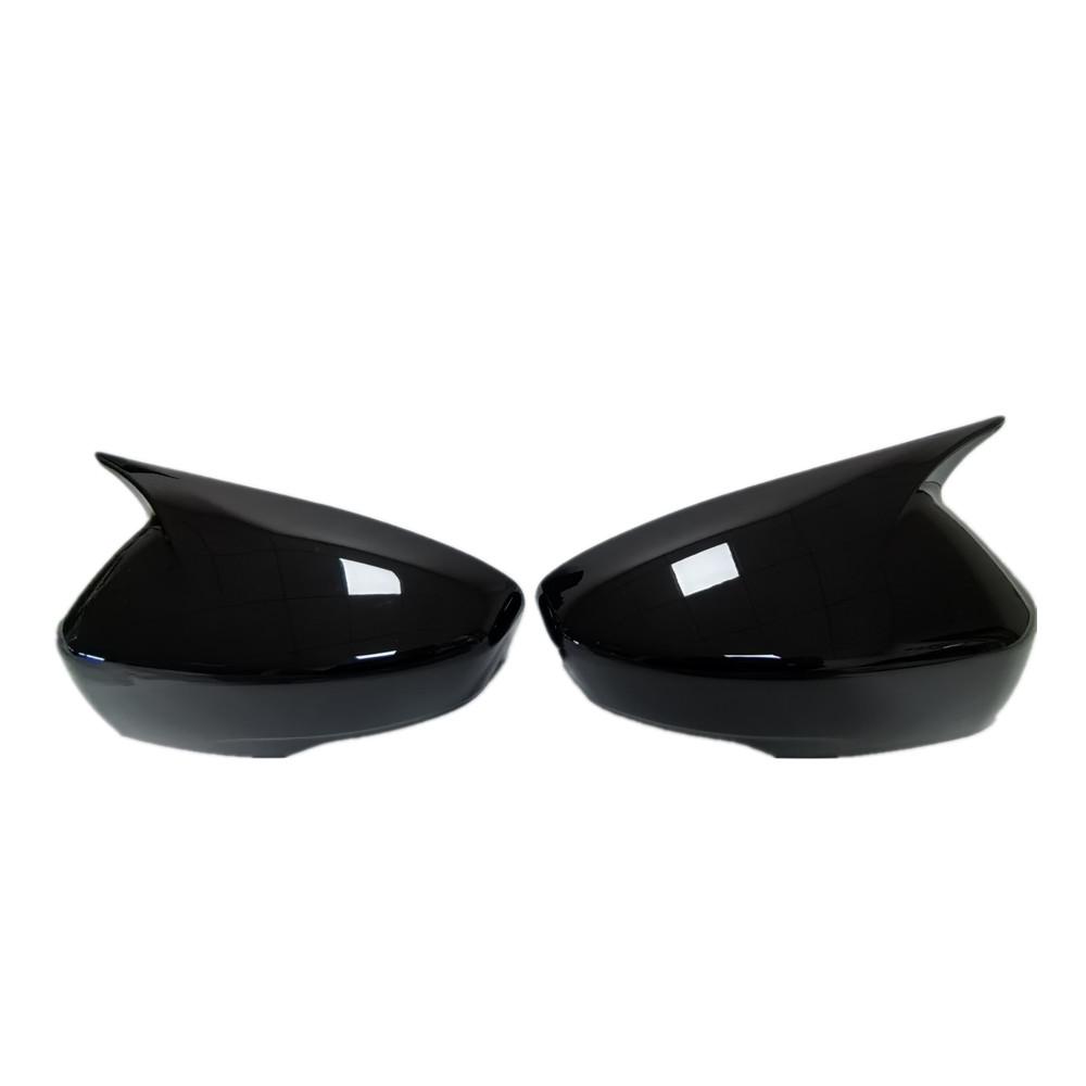 For Mitsubishi Eclipse Cross 2018    Car Rearview Side Mirror Cover Wing Cap Exterior Door Housing Shell Trim ABS Gloss Black