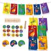 Geschirr-Ballon-Set mit Cartoon-Dinosaurier-Motiv, für Kindergeburtstage, Einweggeschirr, Veranstaltungsort-Dekoration, Fotografie-Requisiten