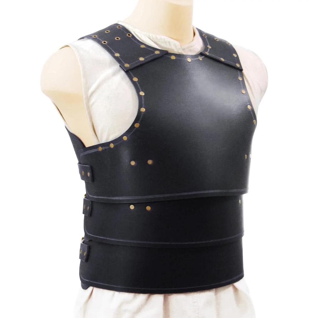 Średniowieczna skórzana zbroja kamizelka Gladiator Samuraj Cosplay Sprzęt ochronny