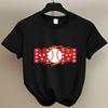 Baseball-inspiriertes Mama-Design für Sommer-Sportveranstaltungen Kurzarm-T-Shirt für Damen im lustigen & sportlichen Stil