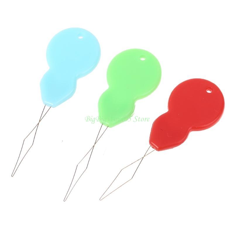 24TE 3pcs Automatic Needle Threader 10pcs Gourd Shaped Threaders with 30pcs Assorted Size Hand Sewing Needles Threading Device