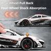 1/22 McLaren P1-GTR Model de mașină de jucărie din aliaj turnat sub presiune cu sunet și lumină Roată din spate Funcție de tragere în spate Modele de vehicule Cadouri de ziua copiilor