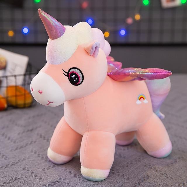 1pc 30 /35 /50cm Lovely Colorful Unicorn Plush Toys Cartoon Animal Horse Pillow Stuffed Soft Doll For Children Baby Girls Gifts