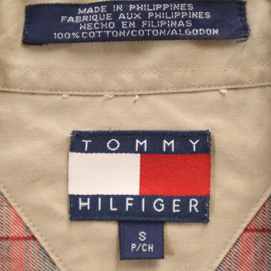 Tommy Hilfiger 90s Old Check Pattern Long Sleeve Button Down Shirt S Men's Used