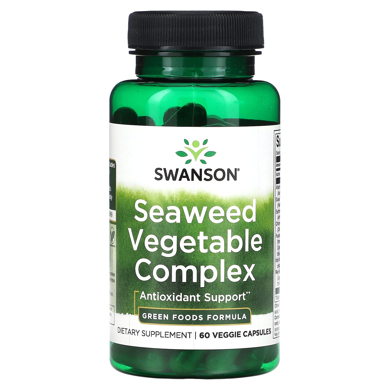 

Swanson, Seaweed Vegetable Complex, 60 Veggie Capsules