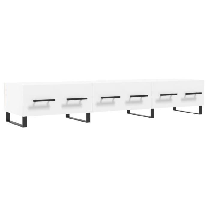VidaXL Meuble TV blanc 150x36x30 cm bois d'ingénierie 829172