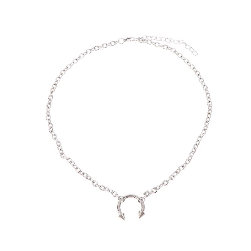 Retro Hip-Hop Style Titanium Steel Necklace Party Punk Rivet Pendant Unisex Choker Gothic Y2K Jewelry