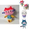 Adorable Gabby Dollhouse Plush Toy Mercat Cartoon Stuffed Animal Mermaid Cat Plushie Doll