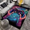 Gaming-Themed Carpet with Controller Design, Vibrant Colors, Neon Style Suitable for Use As an Anti-slip for Living Room Bedroom Sofas