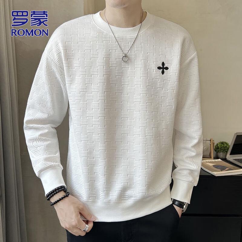 ROMON Men's Casual Pullover Sweatshirt