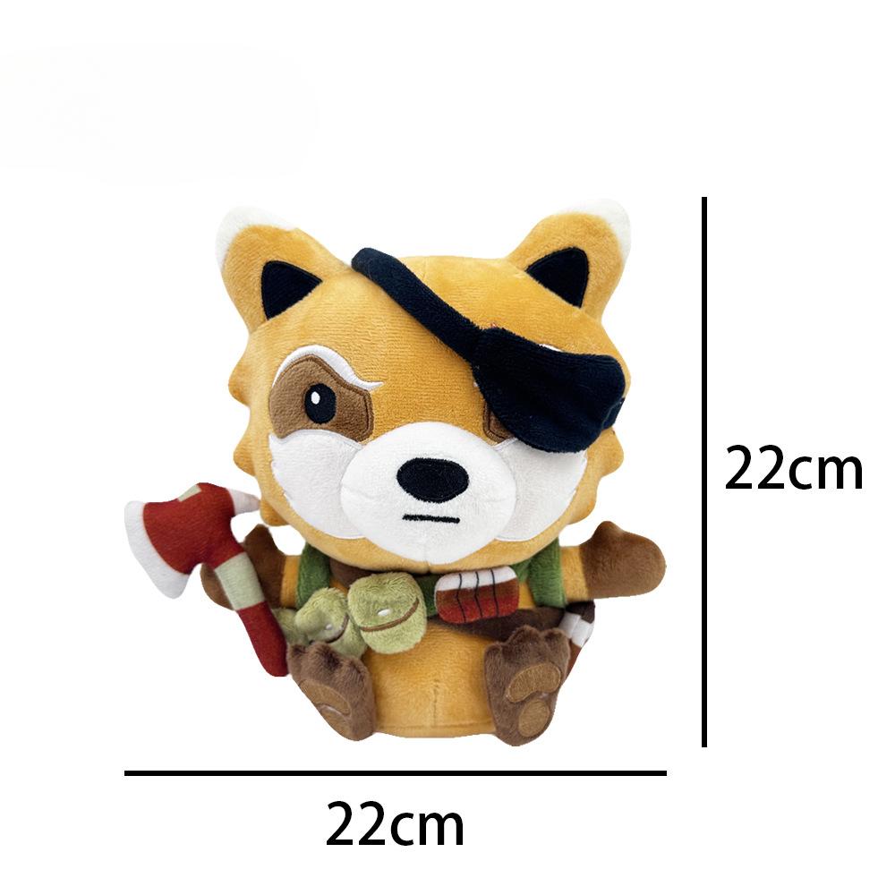 New Fashion Domineering One-eyed Raccoon Handsome Plush Doll