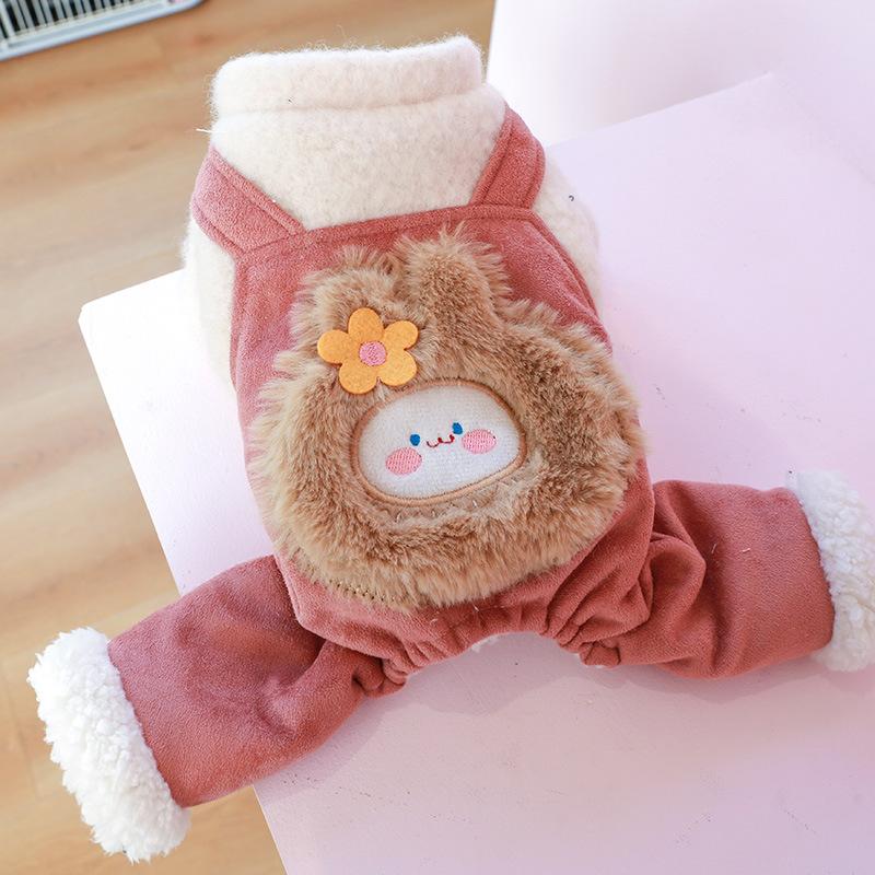 [Extremely Thick] Pet Ring Winter Thickened Four-legged Cotton-padded Clothes, a Large Collection of Teddy Bear Cute Pet Dog Clothes
