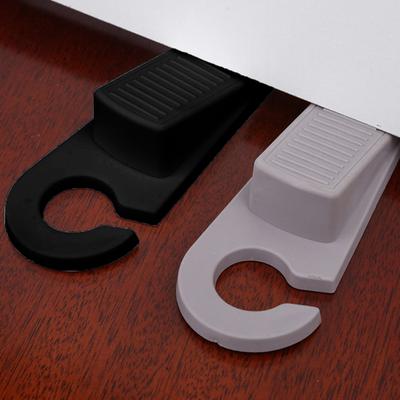 Door Stopper Wedge with Hanging Hook Anti-slip Windproof No Drilling Anti-collision Home Office Carpet Tile Concrete Wooden Floor Doorstop