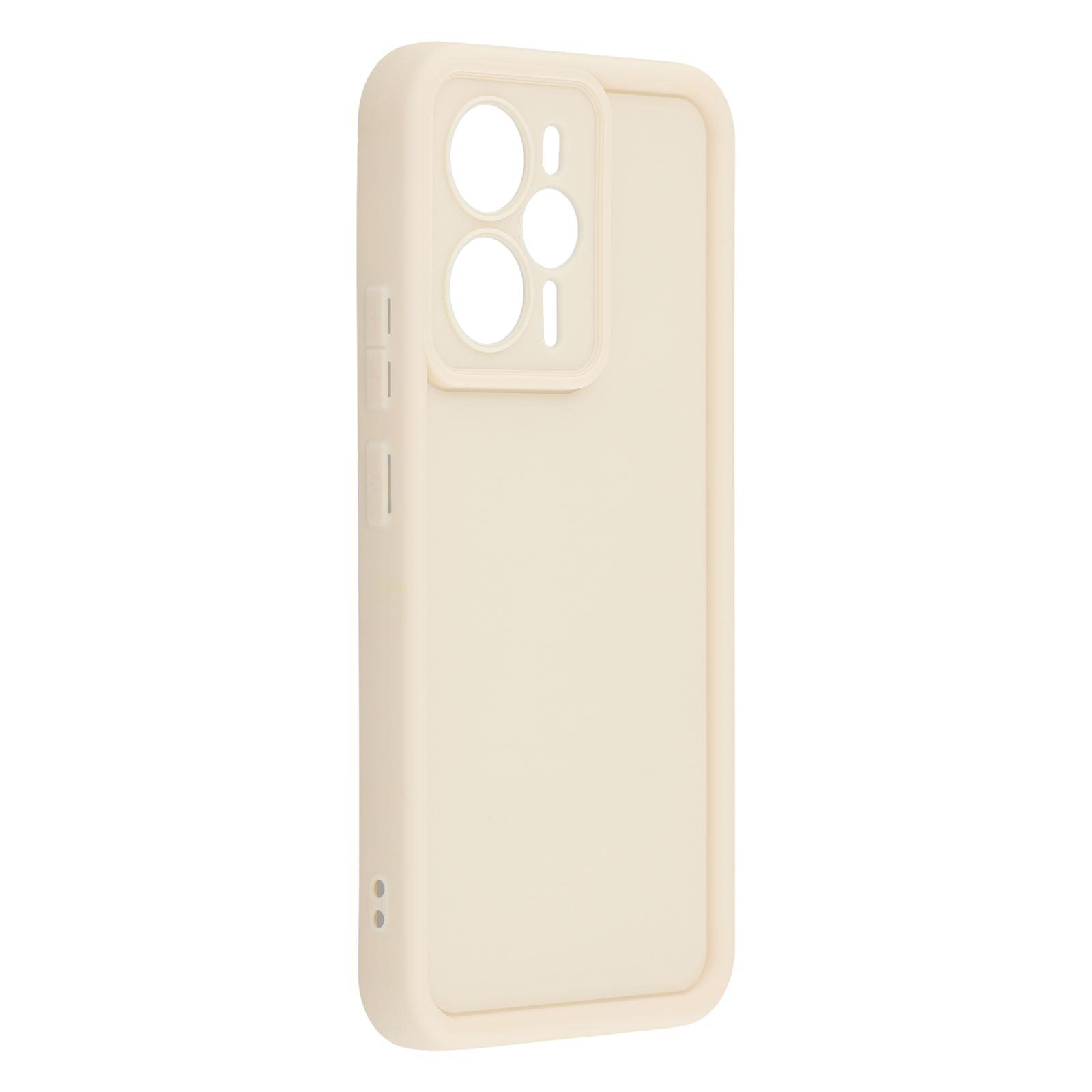 

For Realme 14 5G Case Grooved Design TPU Anti Slip Phone Cover Beige