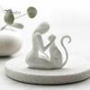 3D Printed Sculpture Sculpture, One-Piece Molding Desktop Figure, Abstract Minimalist Woman Cat Art Ornament for Home Decor Gift Stable