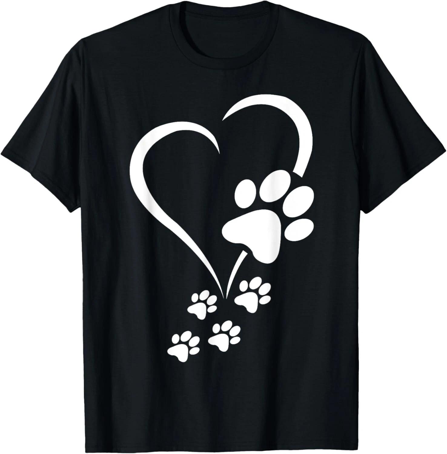 Dog Paw Heart Baby Dogs - Dog Paws Hearts Dog Paw Print T- Shirt 2XL