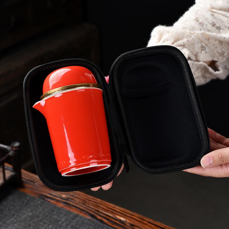 New Ceramic Travel Tea Set Portable Express Cup Company Business Annual Meeting Gift Activities
