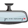 4 x You are Amazing Rear View Mirror Sticker,Car Rear View Mirror Decal,Rearview Affirmation Stickers,Car Accessories for Women,Water Bottle Laptop