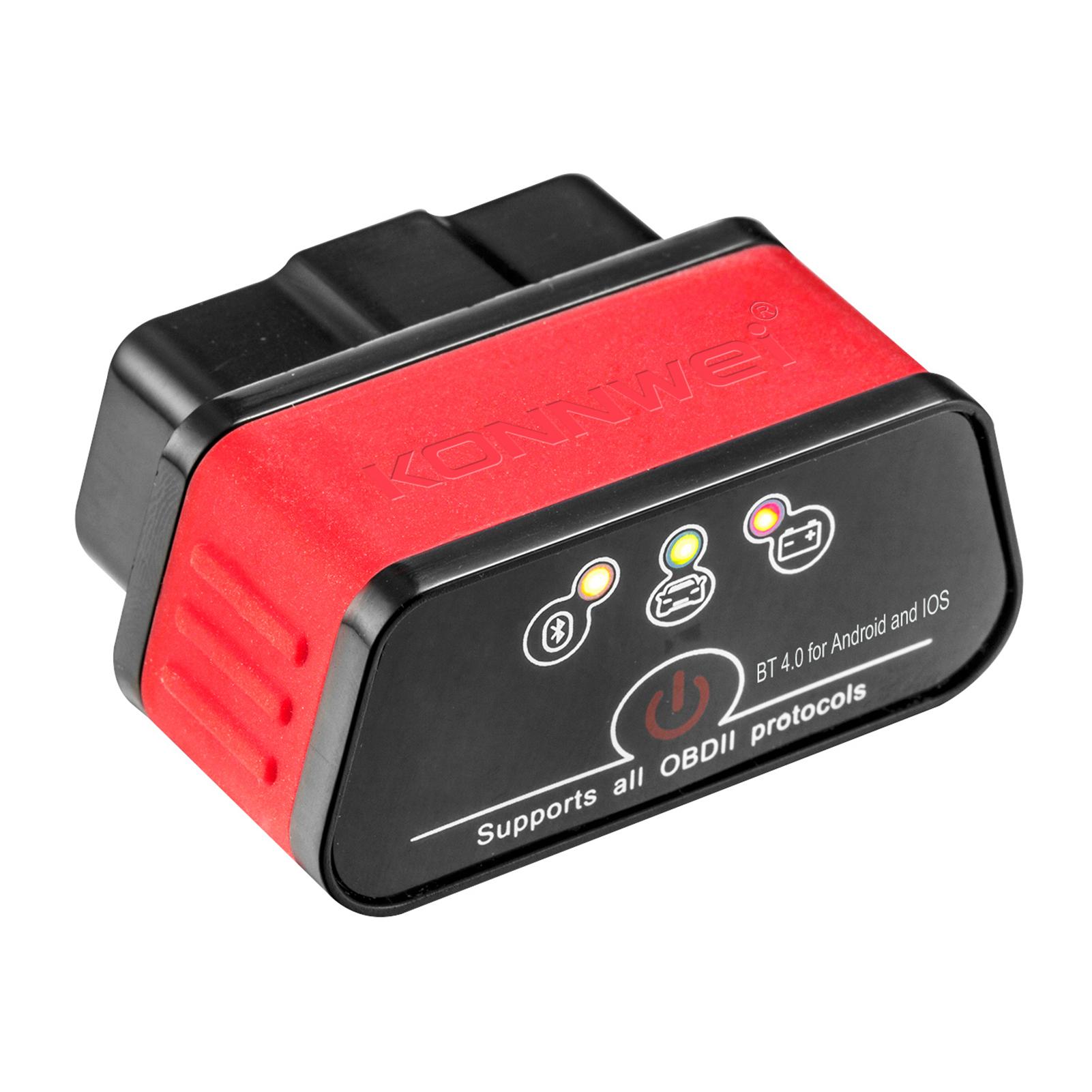 

KONNWEI KW903 BT 4.0 Бездротовий OBD-II Автомобільний діагностичний інструмент Інструменти сканування Детектор автомобіля Тестер Сканер для червоний