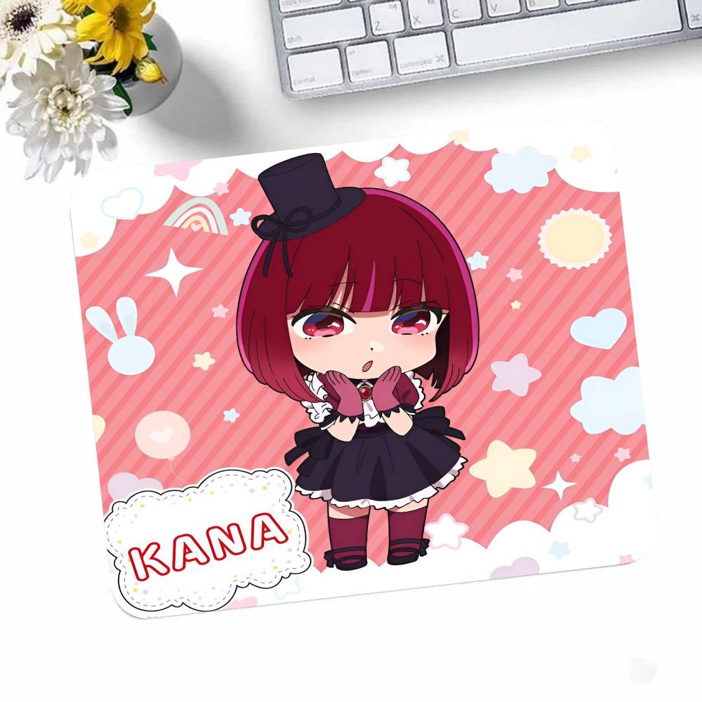Anime Oshi No Ko Ai Hoshino Mousepad Small LockEdge Mouse Pad For Gamers Computer Desk Pad Rectangular Anti-slip Rubber