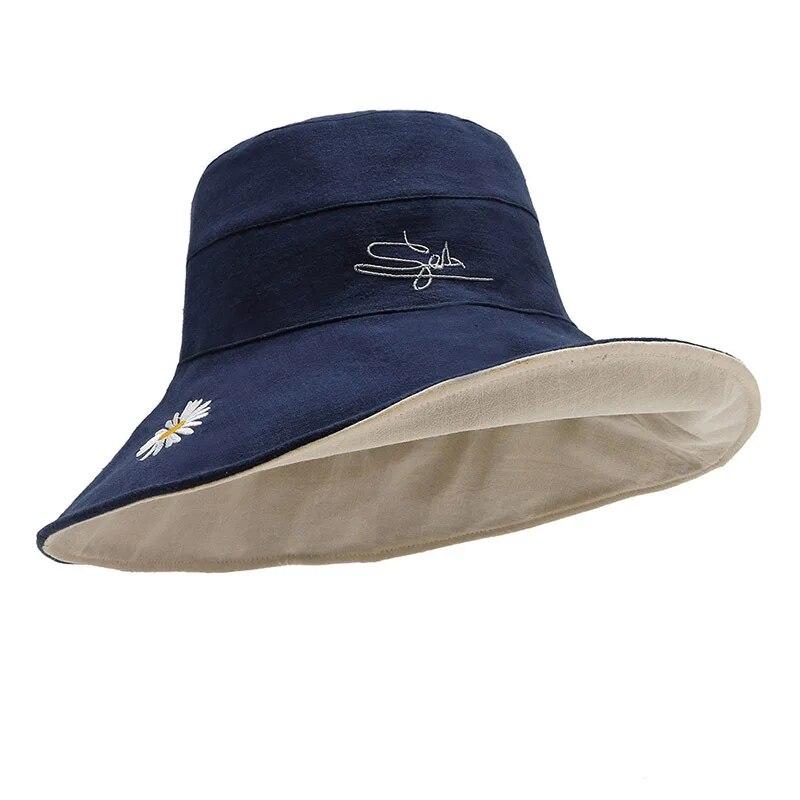 Summer   Sunshade And Sunscreen Bucket Hat Korean Version Large Brim Outdoor Fashion Neck Hat