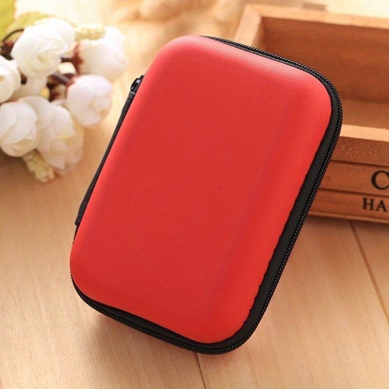 1 Pcs Earphone Wire Box Rectangle Data Line Cables Storage Box Case Container Organizer Coin Purse Box