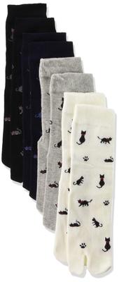 Ontspannen Tabi Katoenen Buitenkant Glad en Maat naar Japanse Maat [kutigomukaikaku (Mond-op-mond Reformatie)] Sokken, Comfortabel, Set van 4 paar, 100% Materiaal,