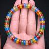 Colorful Agate Straight Cut Spacer Beads Bracelet – DIY Wenwan Accessories, Single Strand Matching Loose Beads