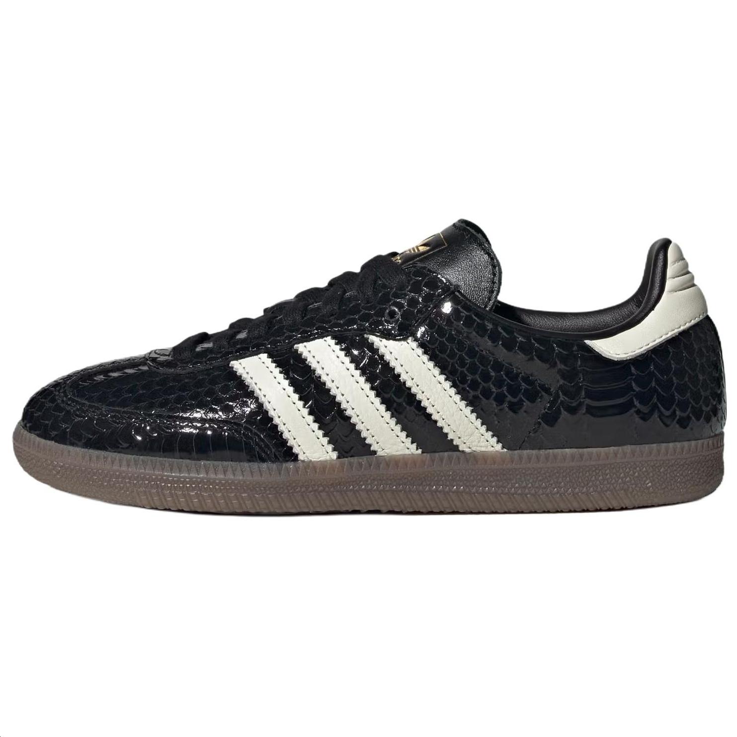 (WMNS) adidas Samba Patent Snakeskin Black Off White Women s IH9015 EU 36