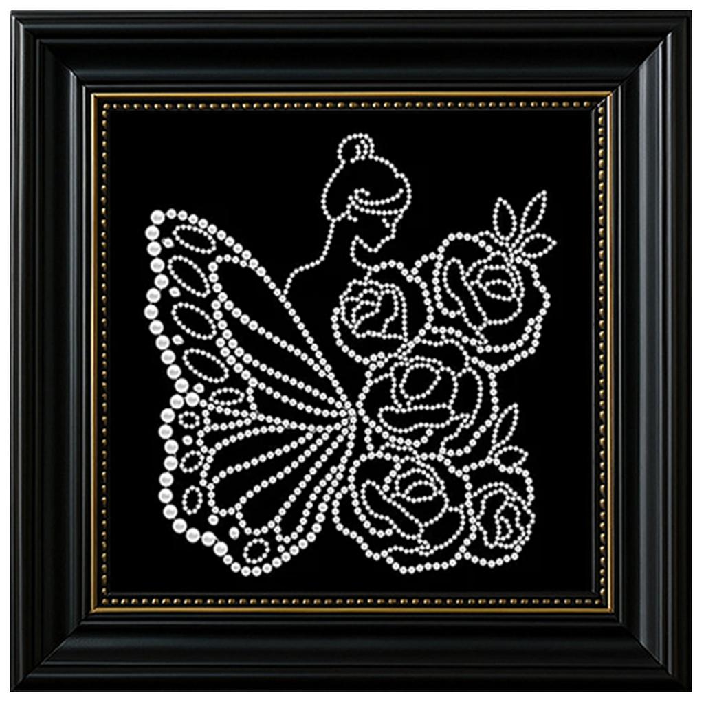 DIY Pearl Paintings Pearls Gem Art Craft with Frame 10.63x10.63in for Adults/Beginners Gift Idea Home Wall Decor