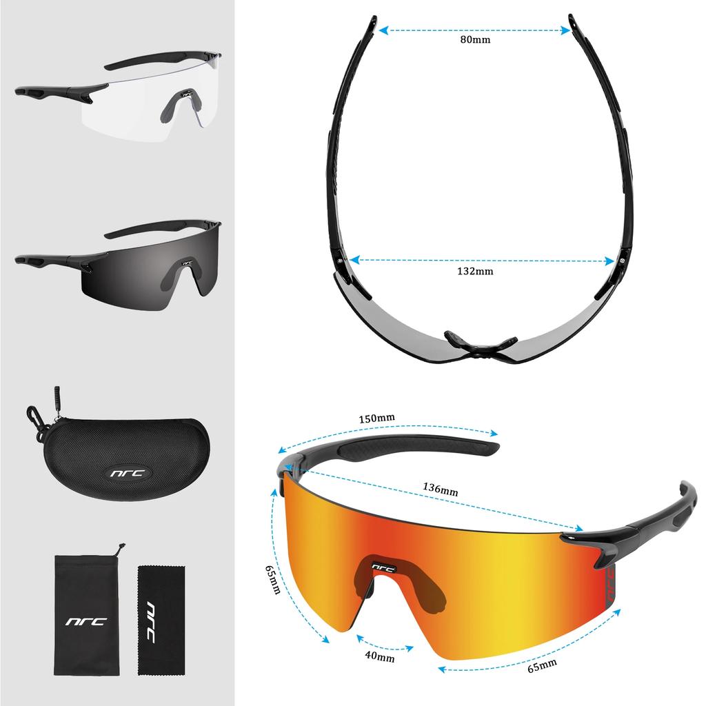 Kapvoe Cycling Glasses for Men Bike Sunglasses Sports Goggles MTB Bicycle Eyewear, Riding Protection, UV400,Running
