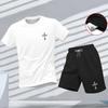 New High Quality Men's Summer T-shirt, Harajuku Summer Hip Hop Men's Fitness and Sports Round Neck Top and Shorts Set, Fashionab