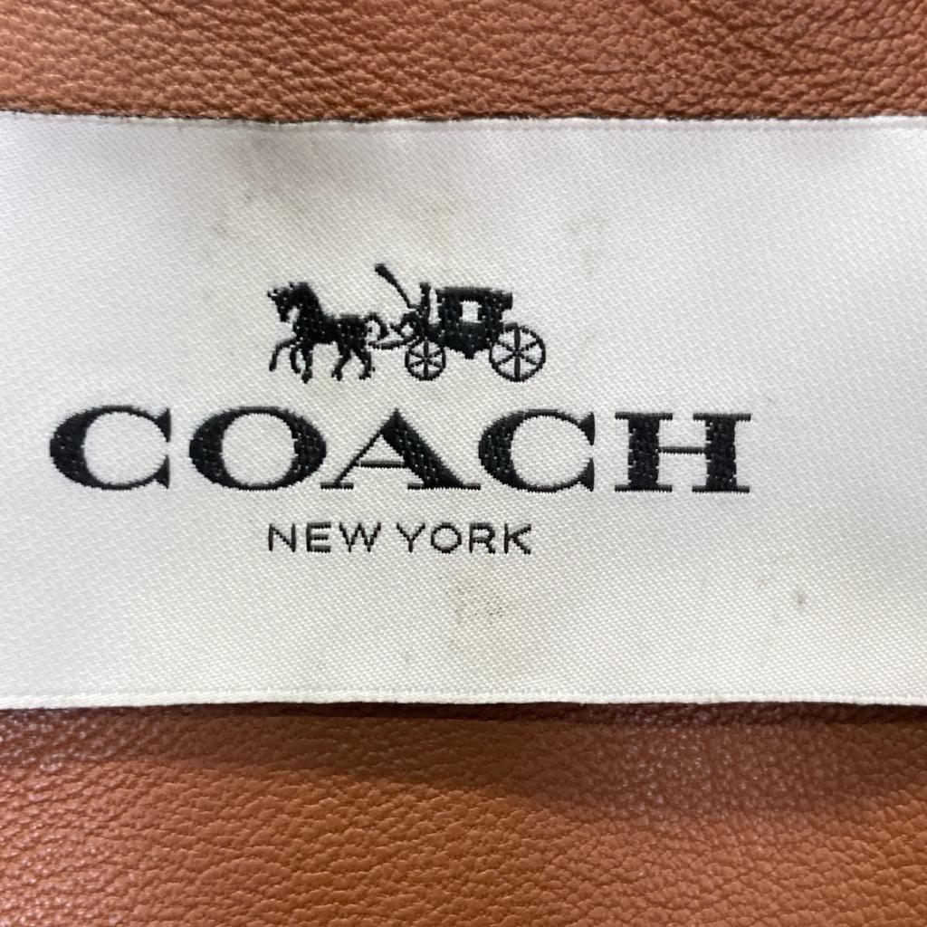 COACH F86434 Brown Lambskin Leather Belted Medium Coat coat XS BrownUsed