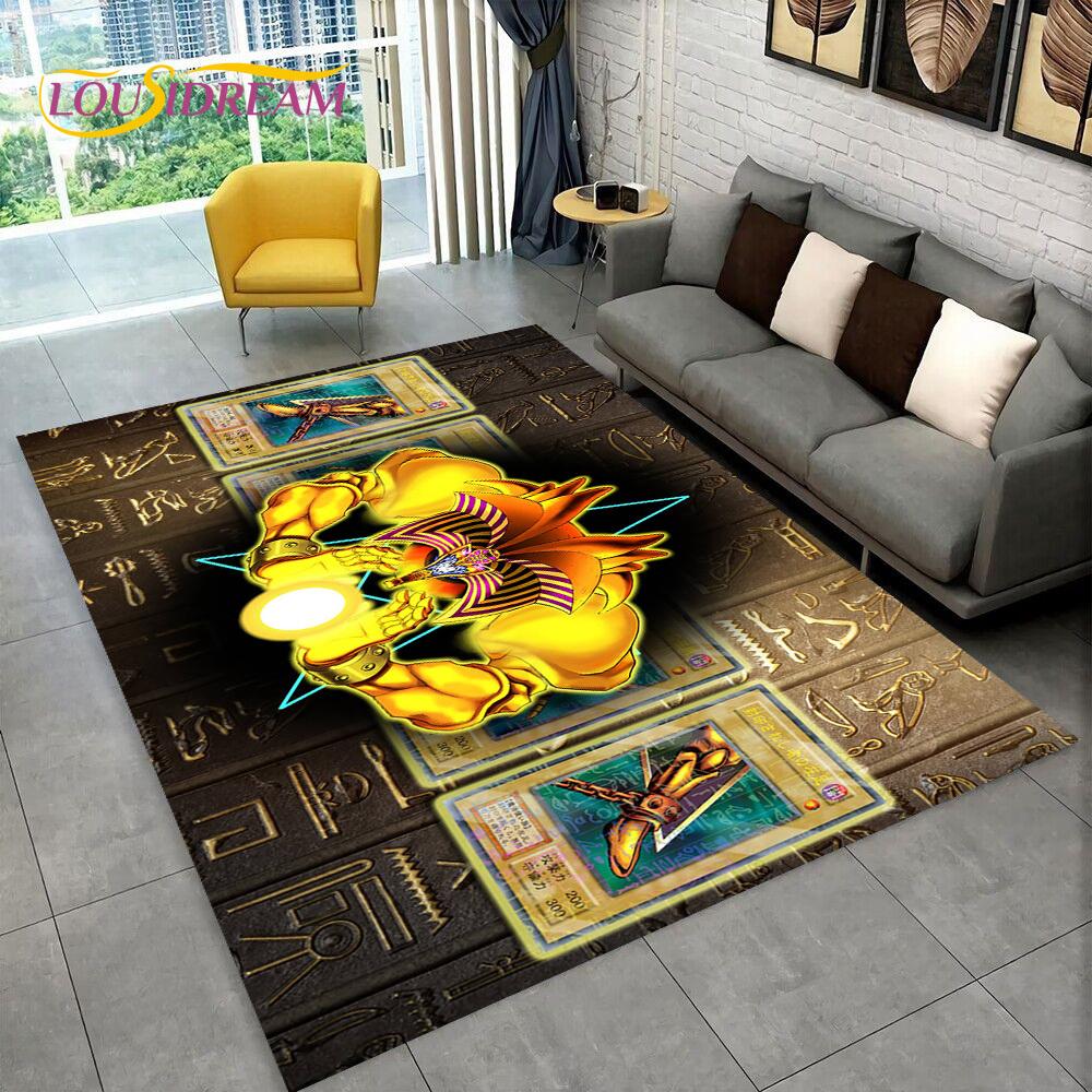 Monster Gold Card Cartoon Yu-Gi-Oh Anime Blue Eyes Dragon Game Covor Covor pentru dormitor Living Room Decor canapea, Covoraș