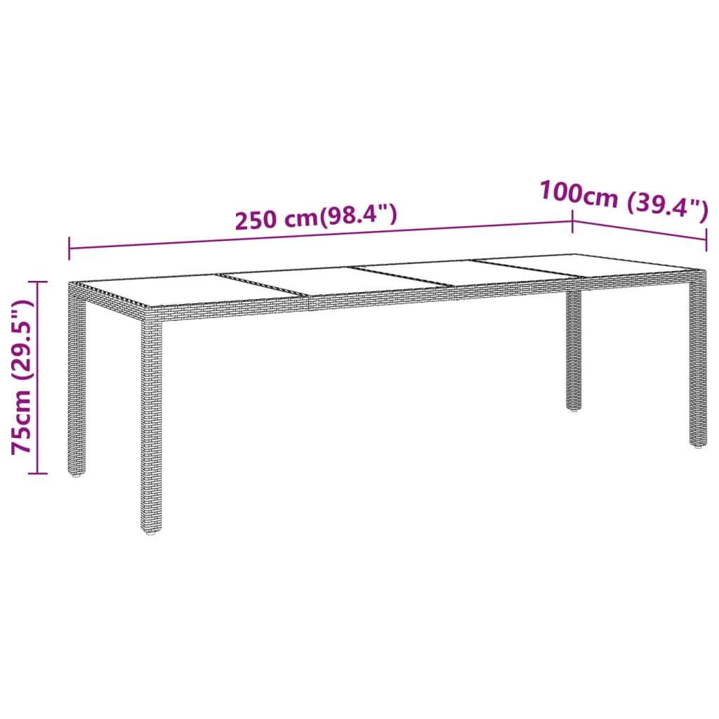 11 pc Outdoor Dining Set Grey Poly Rattan