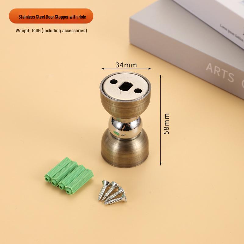 Magnetic Silicone Door Stopper: No-Drill, Anti-Collision Mini Stop for Wooden Bedroom Doors, Windproof Design.