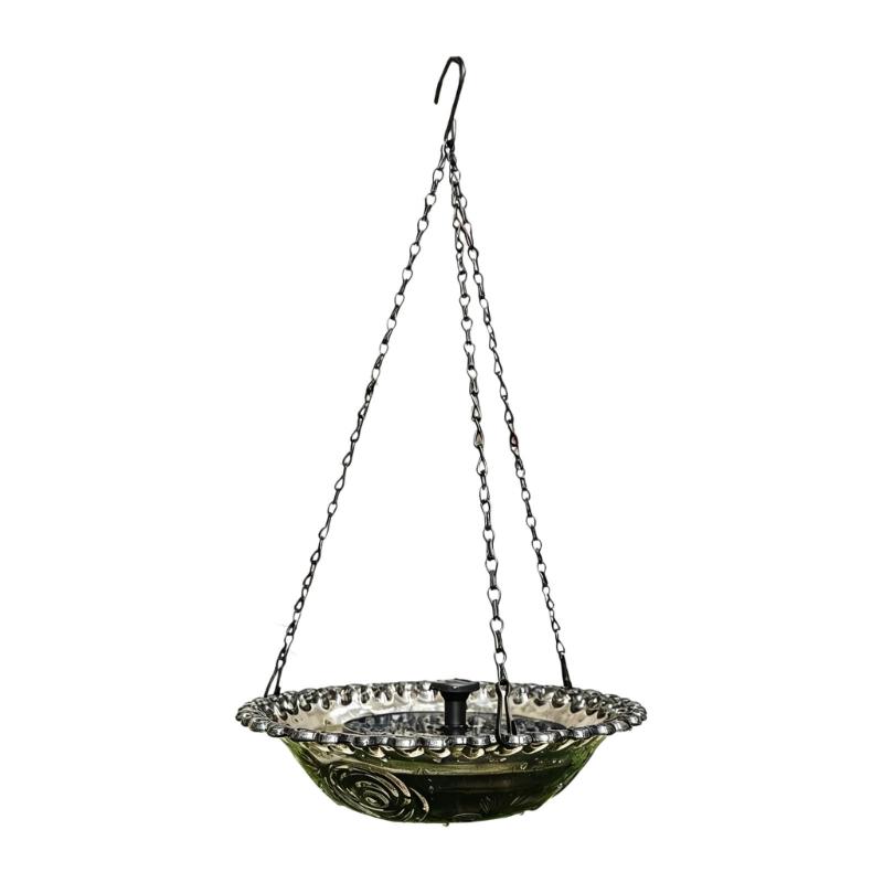Solar Bird Baths Hangable Shower Bowl Solar Fountain For Bird Bath With Water Pumping Birdbath For Outdoor Garden