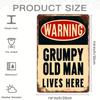 Vintage Metal Poster Elderly Warning Sign Wall Decor for Home Bar Cafe