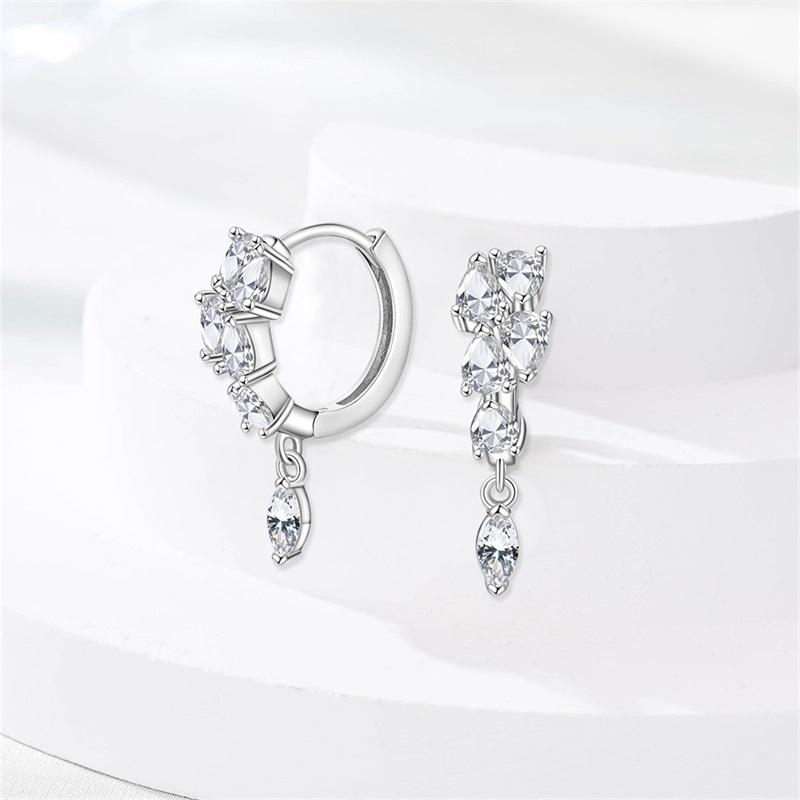 Inlaid Zircon Earrings 925 Silver Minimalist Butterfly Dragonfly Cute Claw Hoop Earrings Women Exquisite Party Jewelry