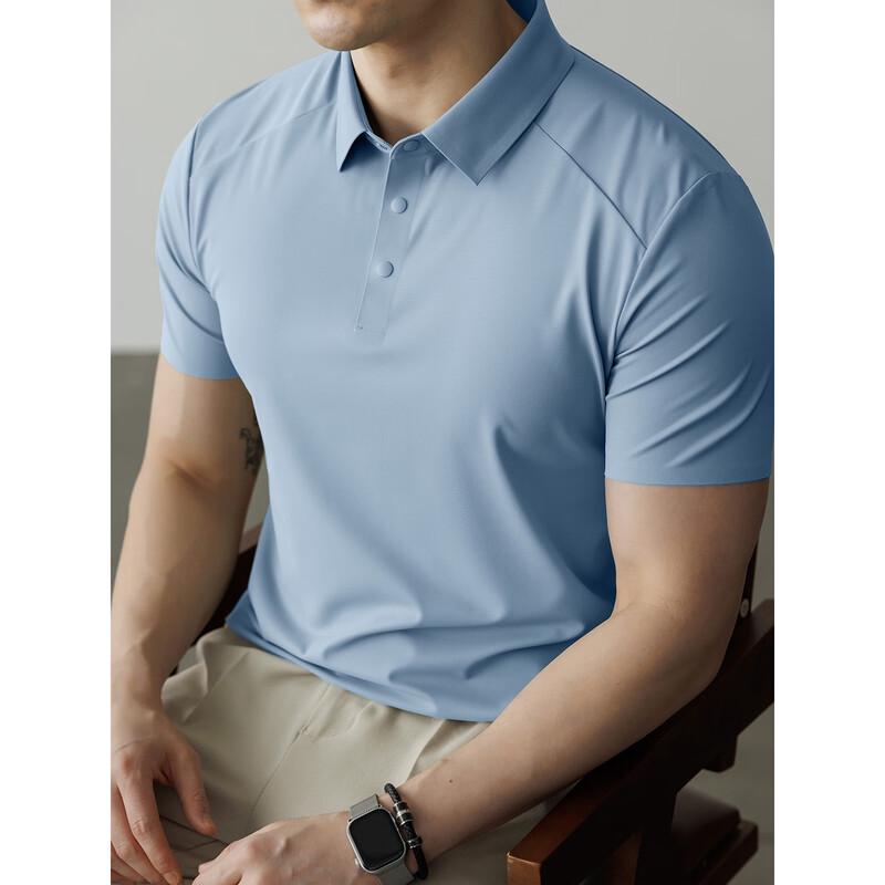 Hengyuanxiang Herren Kühlendes Kurzarm-Poloshirt