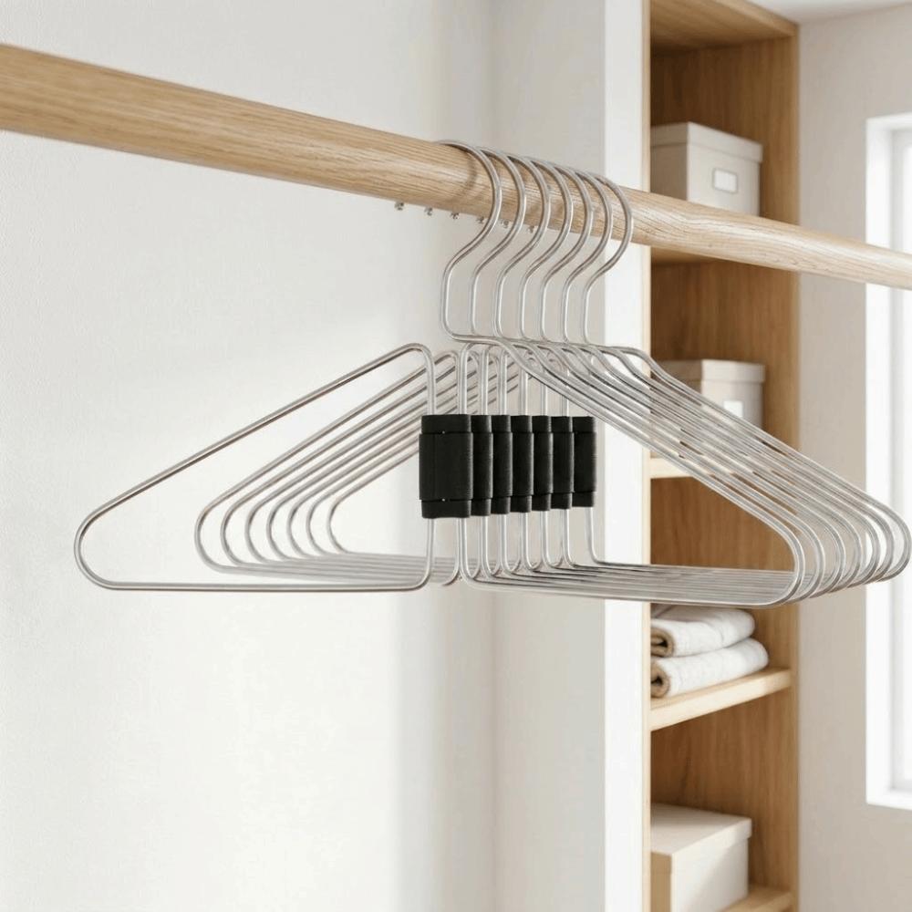 Stainless steel Foldable Metal Hangers Non-Slip Collapsible Clothes Space Savers For Home