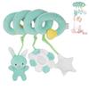 Baby Stroller Hanging Toy Appeasing Infant Spiral Activity Rattle Newborn Plush ToyGreen