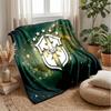 Brazil Football Printed Flannel Blanket Skin Friendly Warm Decorative Throw for Indoor Couch Bed Daily Use