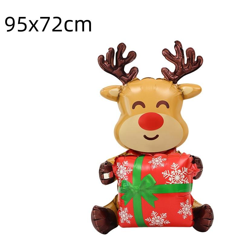 100cm Christmas Balloon Large Santa Claus Decorative Balloon Aluminum Foil Balloon For Christmas Party Decorative Supplies