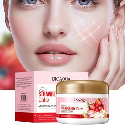 Crema facial nutritiva de fresa, hidratante profunda, para piel sensible, elimina la pigmentación y la opacidad, 100 g