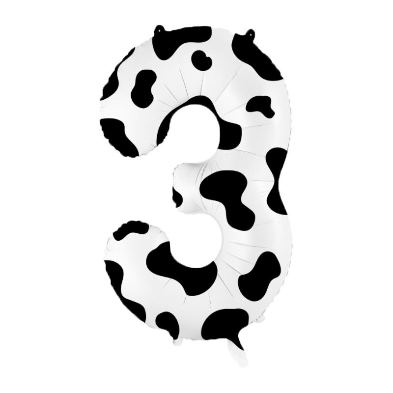 40 Inch Cow Print Number Balloons 1 2 3 4 5 6 7 8 9 Figure Foil Balloon Holy Cow Im One Birthday Cowgirl Theme Party Decorations