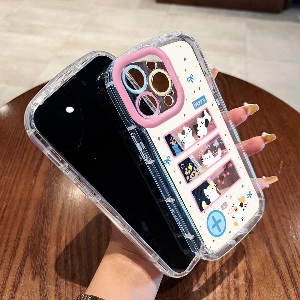 Mobile Phone Cases for iPhone 11 13 XR 15 Pro Max 12 14 Pro Max Case iPhone 16 7 Plus 8 Plus XS Max Cartoon Pattern Anti-drop Protection Shockproof