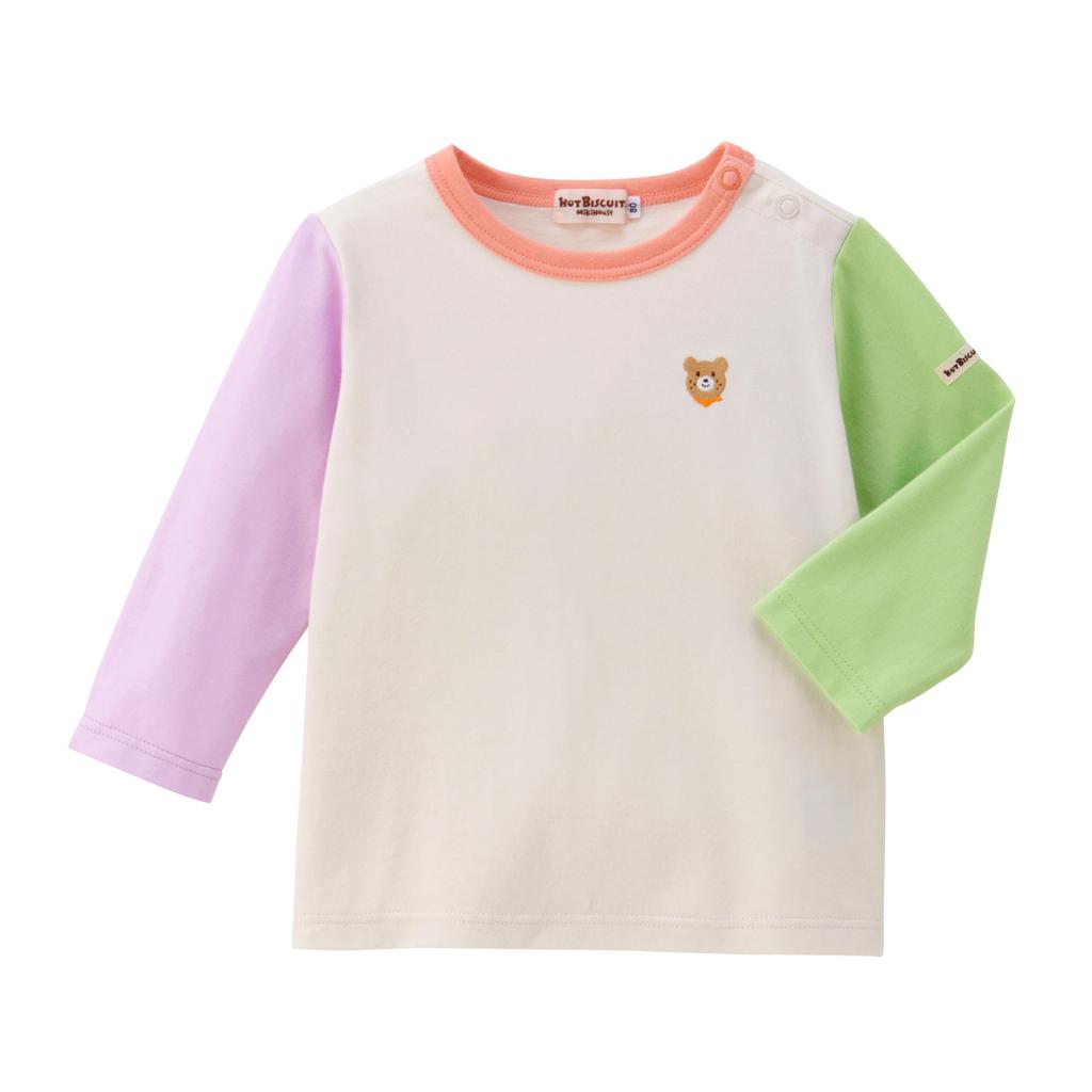 MIKI HOUSE HOT BISCUITS T-Shirt & Bib Gift Set, White, Size Unavailable, for Boys and Girls, 74-9951-144