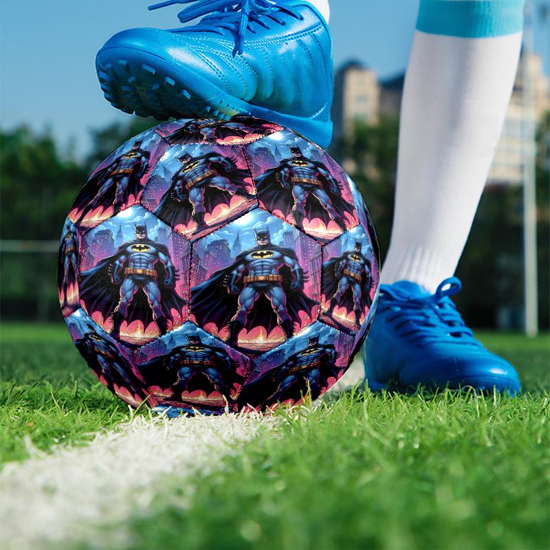Batman Print Size 5 Soccer Ball, PU Wear Resistant Football for Match Training and Daily Practice, Birthday Gift for Soccer Fans